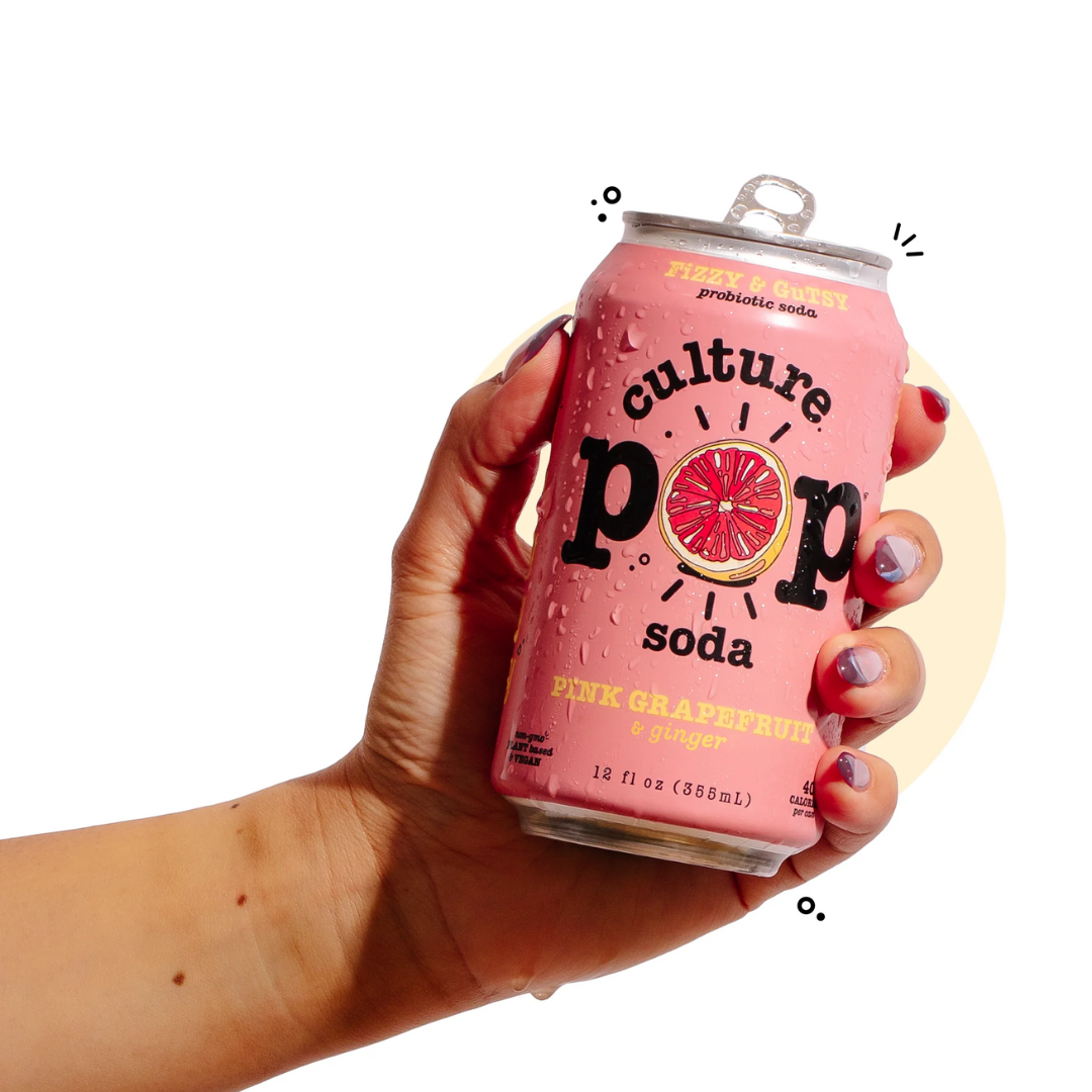 Culture Pop Soda - Probiotic Pink Grapefruit Soda, 355ml - 0