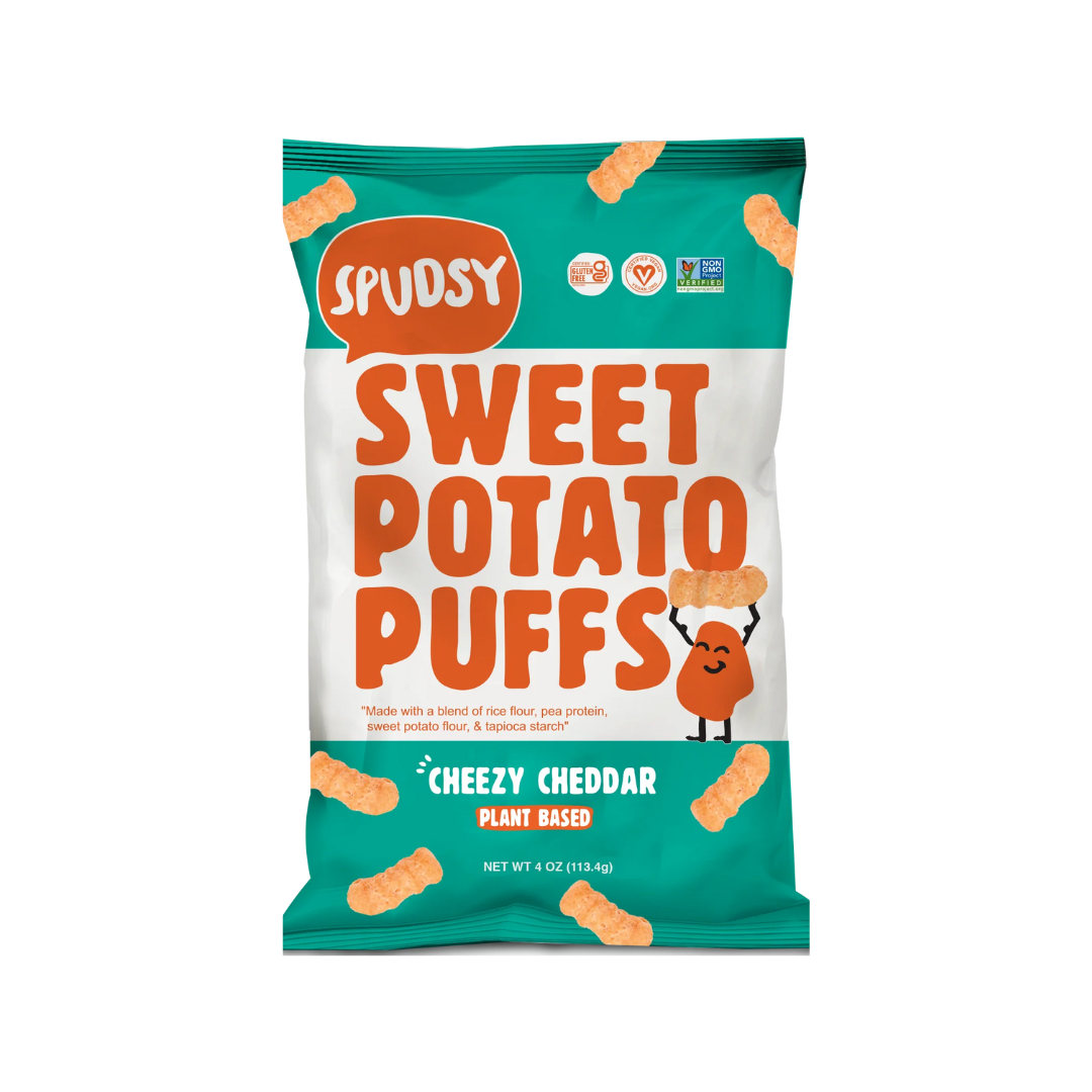 Spudsy - Sweet Potato Puffs, Cheesy Cheddar, 113g