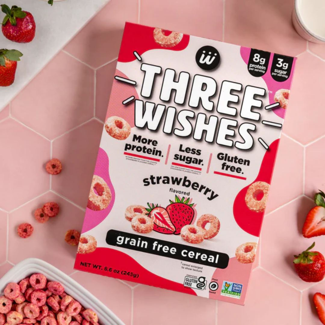 Three Wishes - Strawberry Grain Free Cereal, 245g