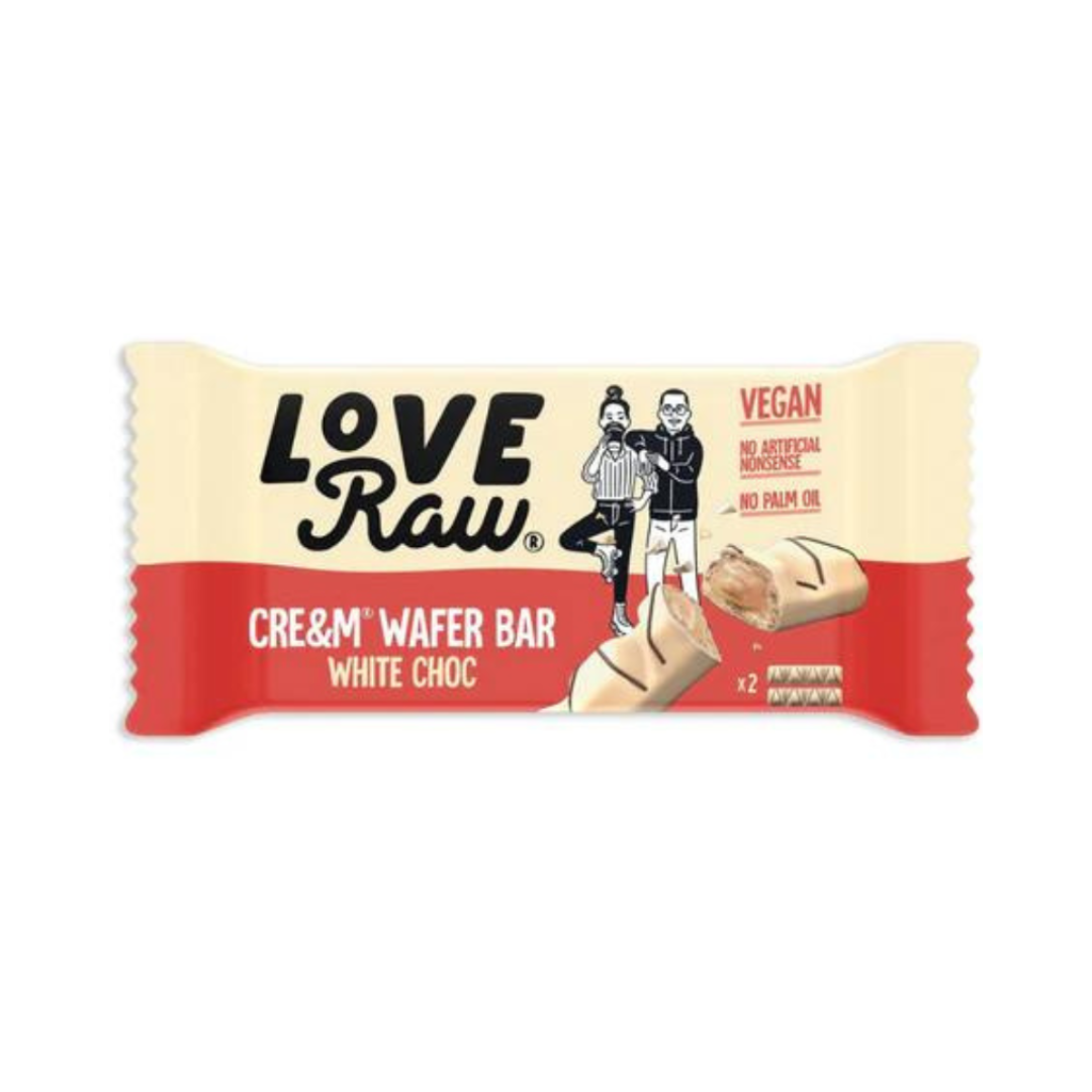 Love Raw - Vegan Cream Wafer Bar White Chocolate With Hazelnut