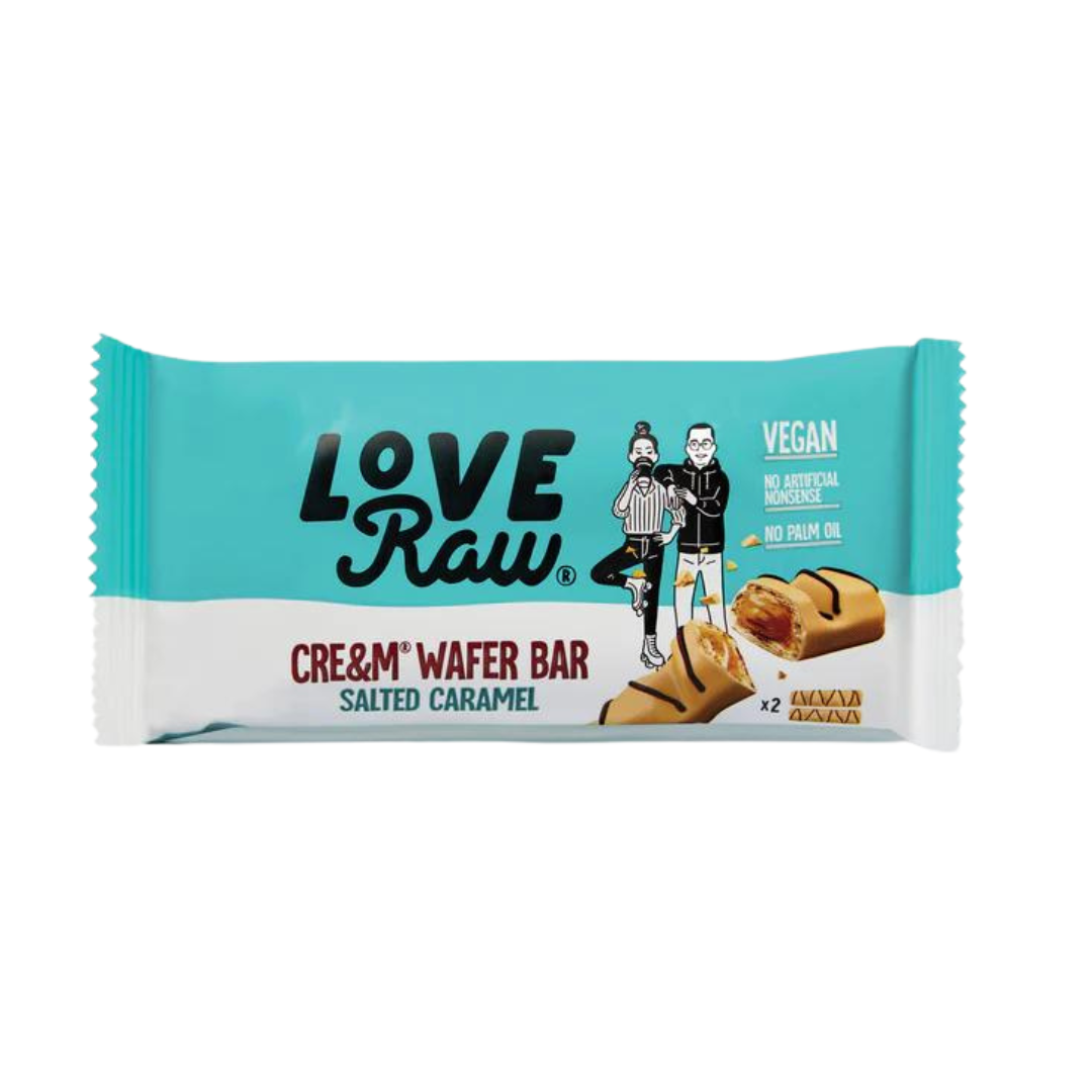 Love Raw - Vegan Cream Wafer Bar Salted Caramel - Everyday Vegan Grocer