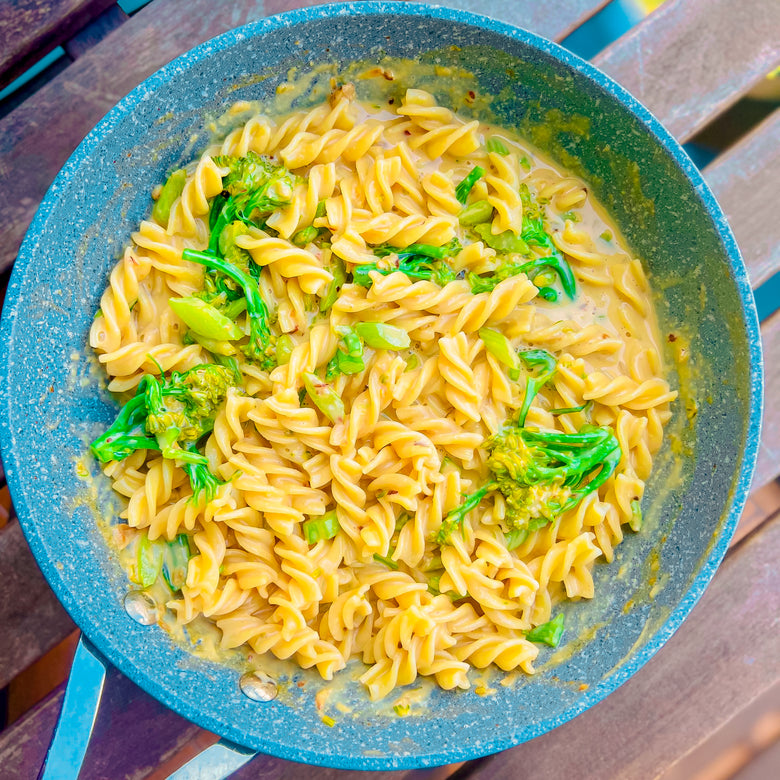 Cheesy Fusili with Brocollini