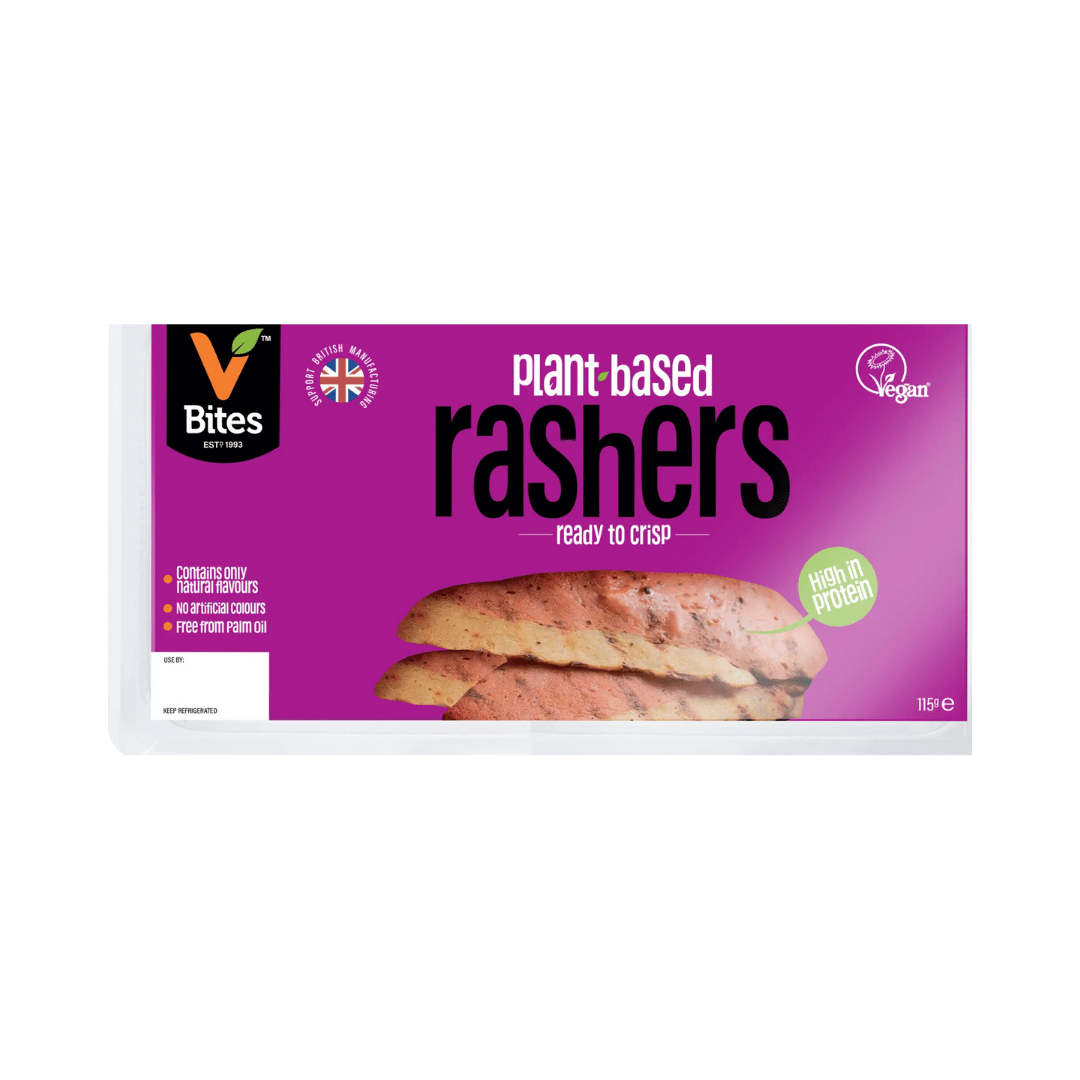 VBites - Streaky Bacon Rashers, 115g