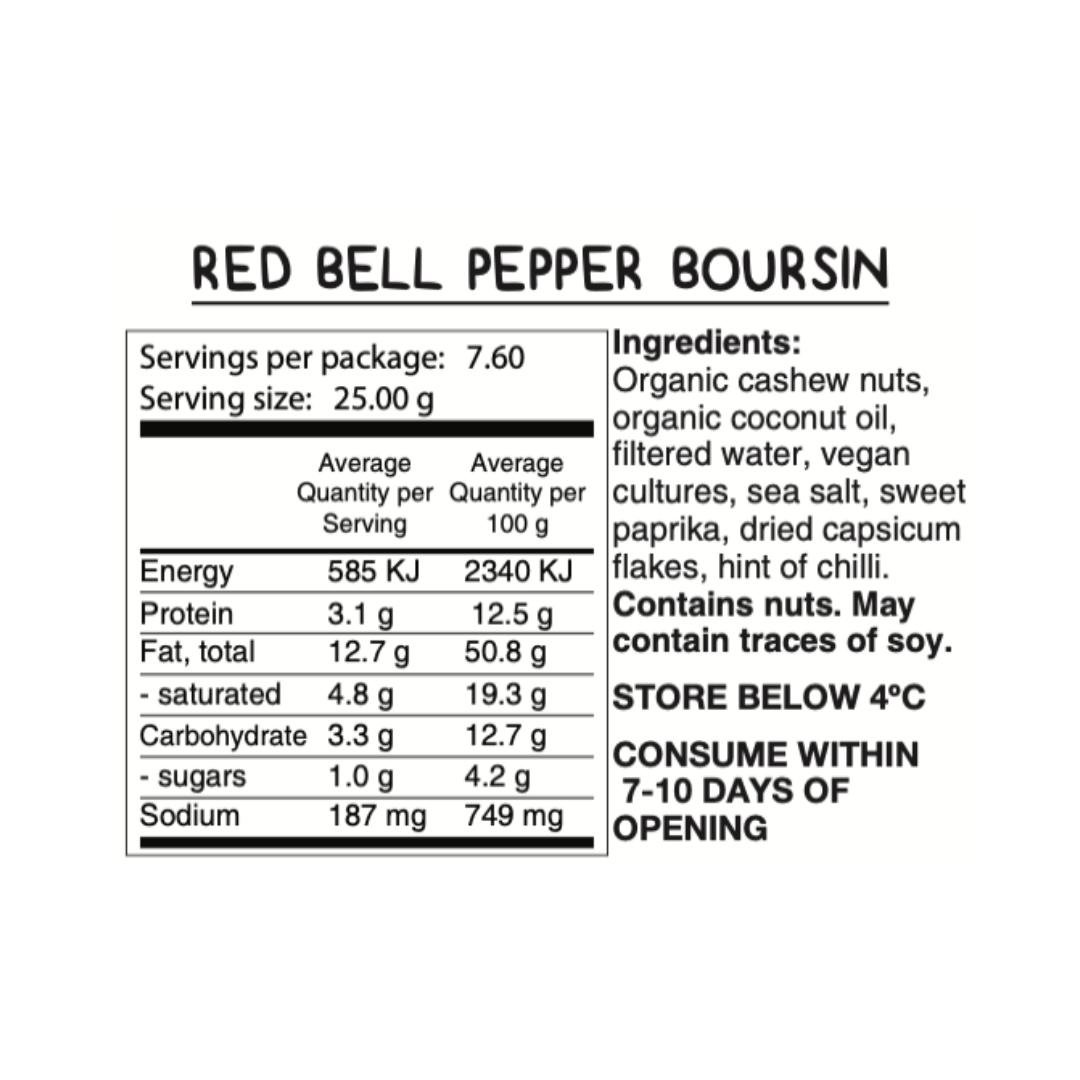 Vegan Dairy - Red Bell Pepper Chevre, 150g
