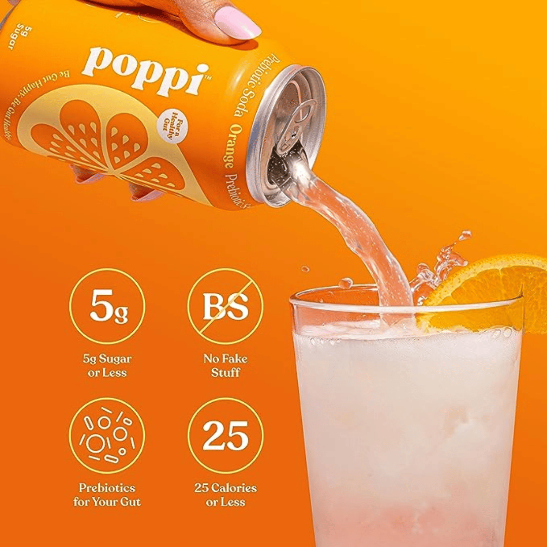 Poppi  - Prebiotic Sodas, Orange, 350ml