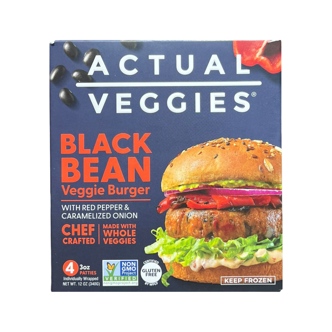 Actual Veggies - Black Bean Veggie Burger, 227g