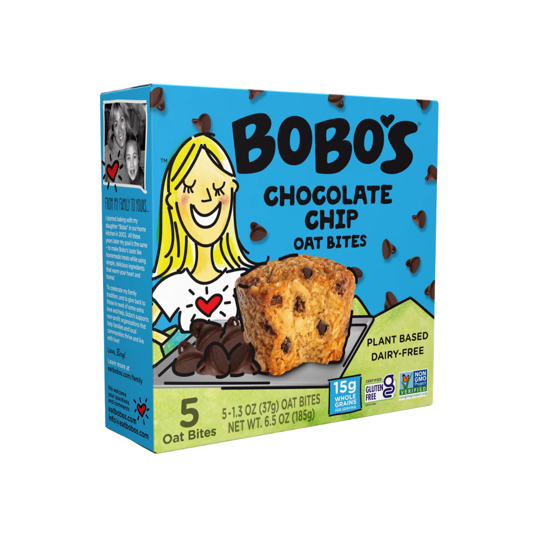 Bobo's - Oat Bites, Chocolate Chip, 5x1.3oz