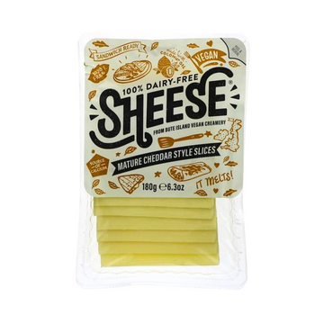 Bute Island Vegan Mature Cheddar Style Sliced Cheese 180g