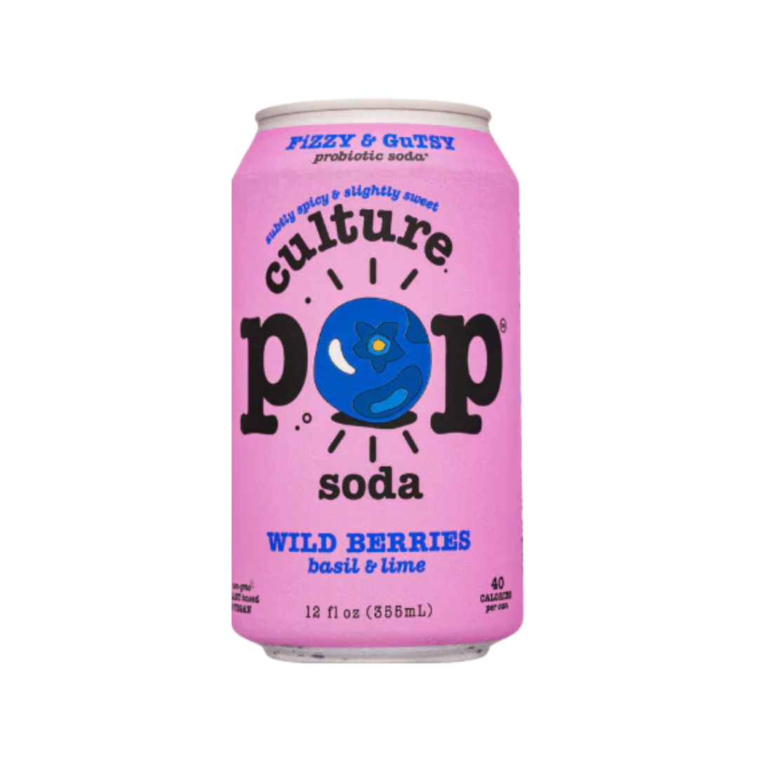 Culture Pop Soda - Probiotic Wild Berries Soda, 355ml