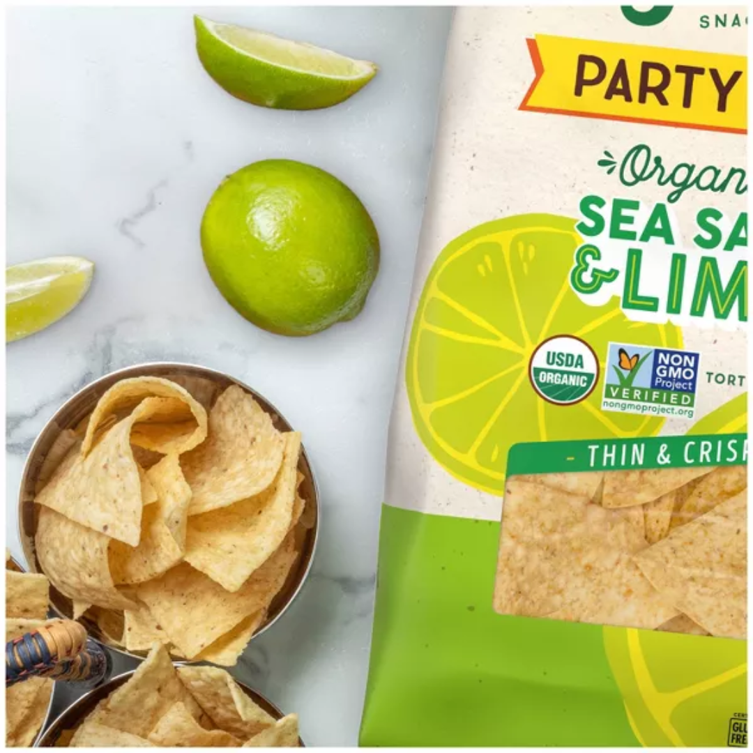 Late July Snacks - Tortilla Chips Sea Salt Lime, Party Pack, 418g-2