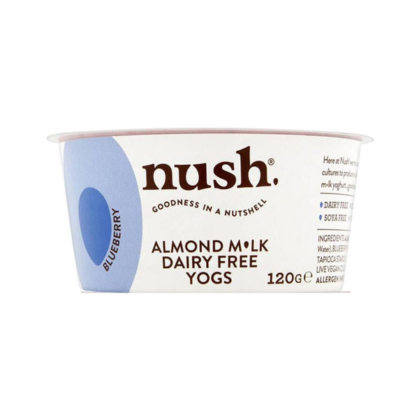 Nush Yoghurt -  Vegan Blueberry Almond Milk Dairy Free Yoghurt 120g