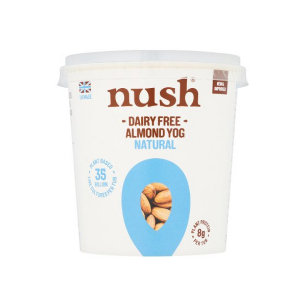 Nush Yoghurt -  Natural Vegan Almond Milk Dairy Free Yoghurt 350g