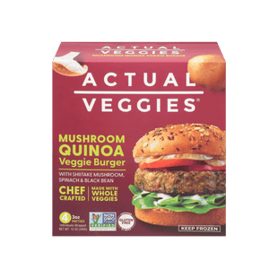 Actual Veggies - Mushroom Quinoa Veggie Burger, 3 oz