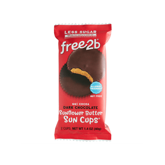 Free2b - Dark Chocolate Sunflower Butter Cups, 1.4 oz