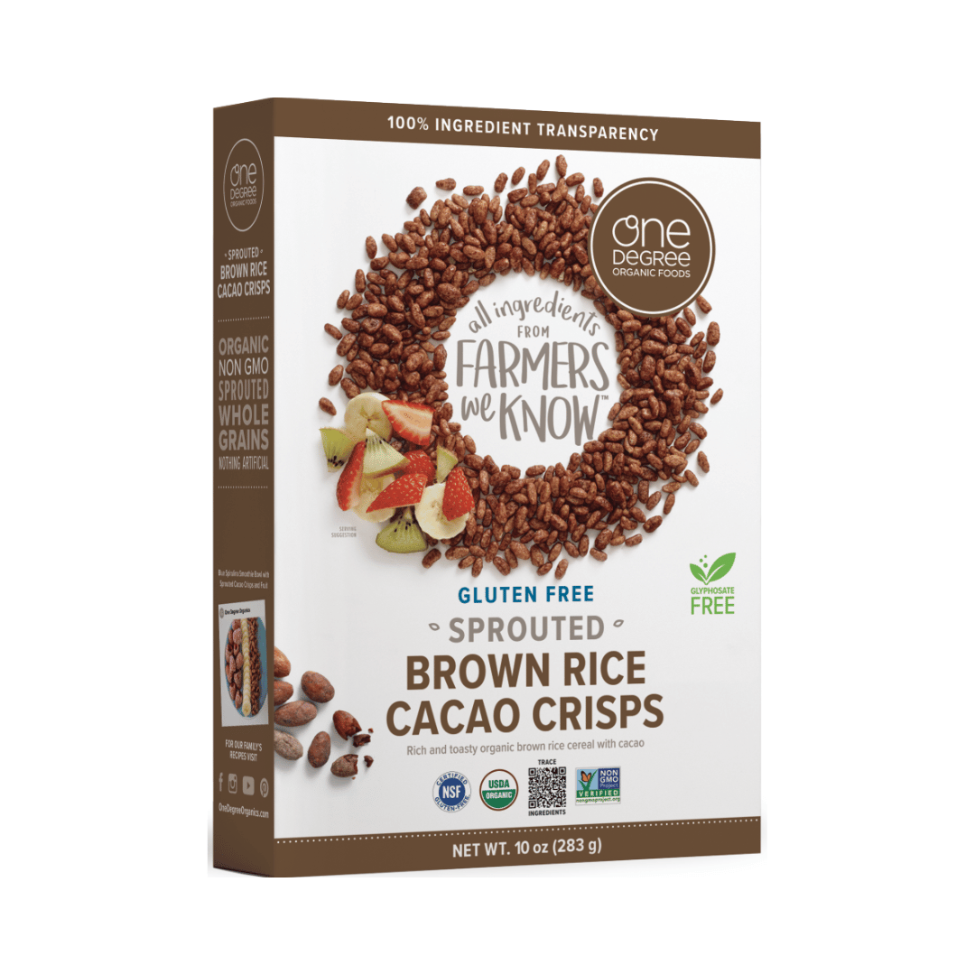 One Degree Organic Foods - Brown Rice Cacao Crisps, 283g