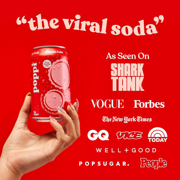 Poppi  - Prebiotic Sodas, Orange, 350ml