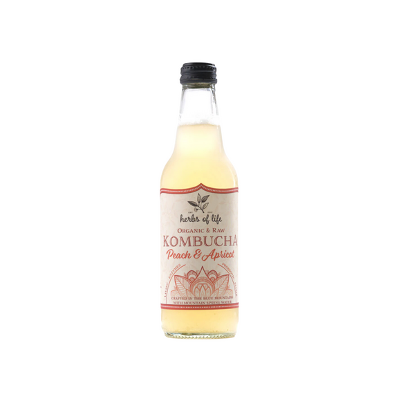 Herbs of Life - Peach and Apricot Kombucha,  330ml