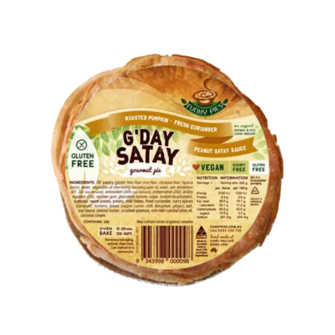 Funky Pies - Gluten Free G'Day Satay 260g