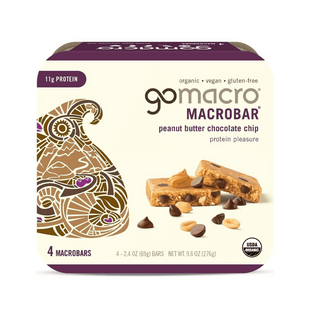 Gomacro - Peanut Butter Chocolate Chip, Pack of 4, 2.4 OZ