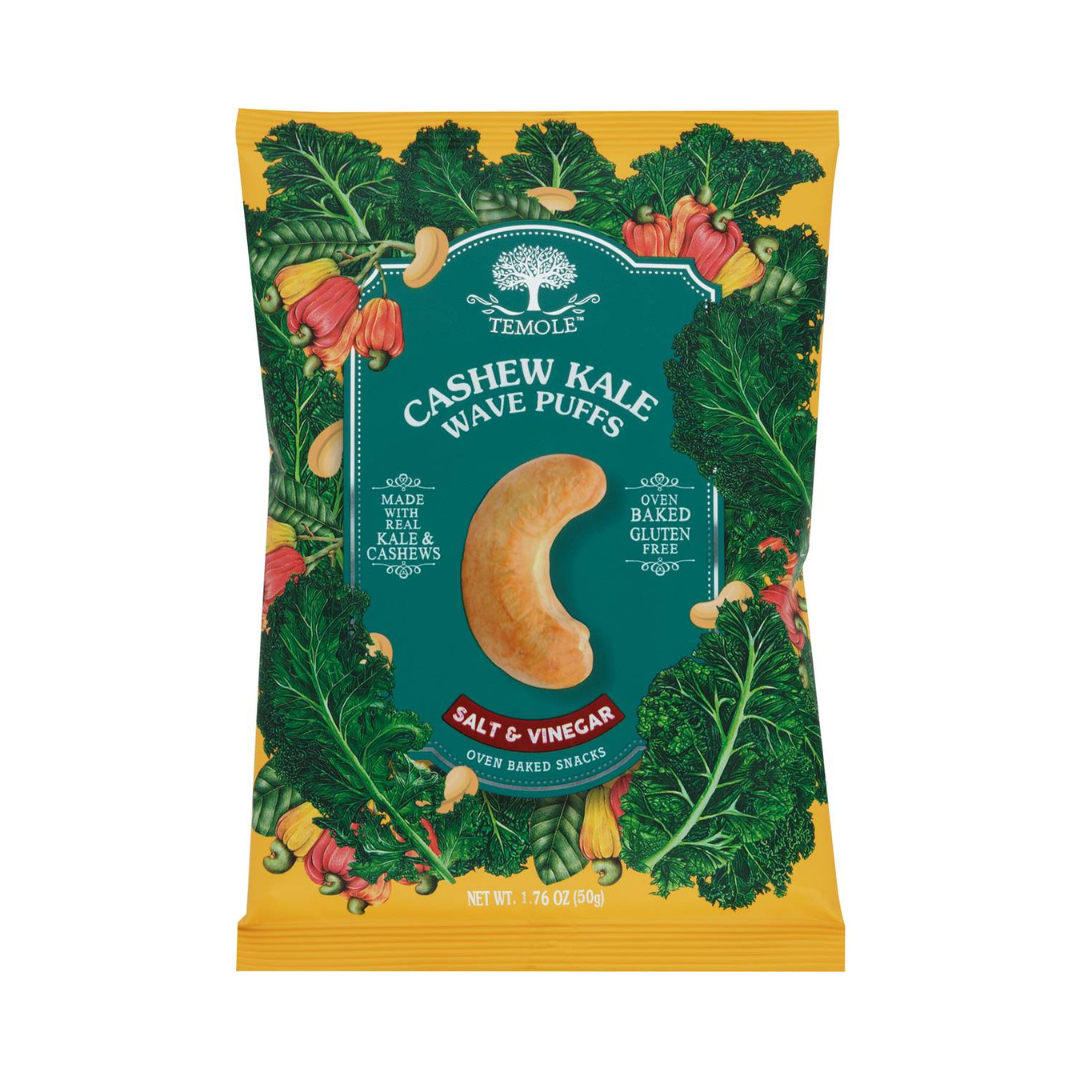 Temole - Cashew Kale Wave Puffs - Salt & Vinegar 50g