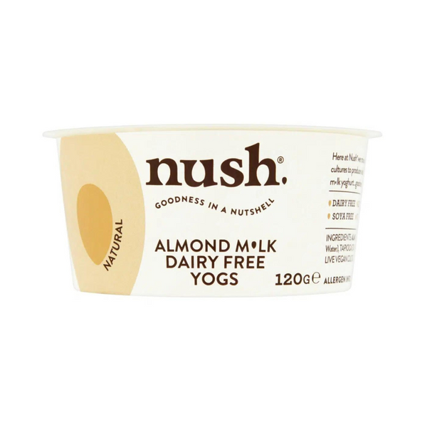 Nush Yoghurt -  Natural Vegan Almond Milk Dairy Free Yoghurt 120g