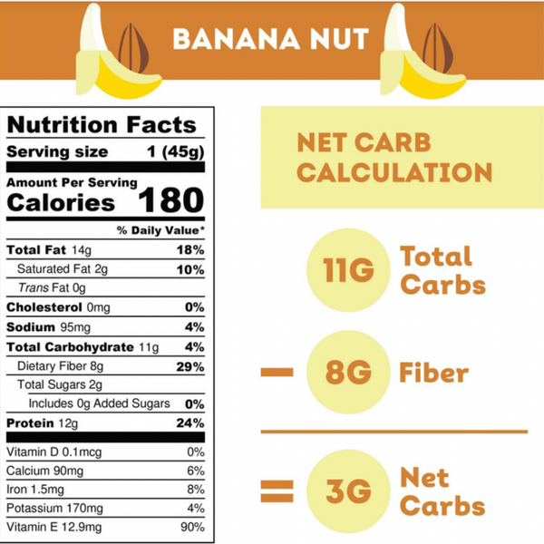IQBar Keto Plant Protein Bar - Banana Nut 45g