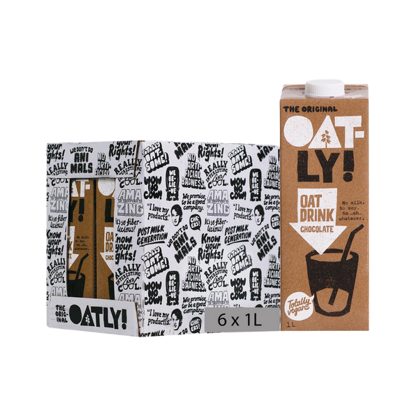 Oatly - Oat Drink, Chocolate 1L (Box of 12) - Everyday Vegan Grocer