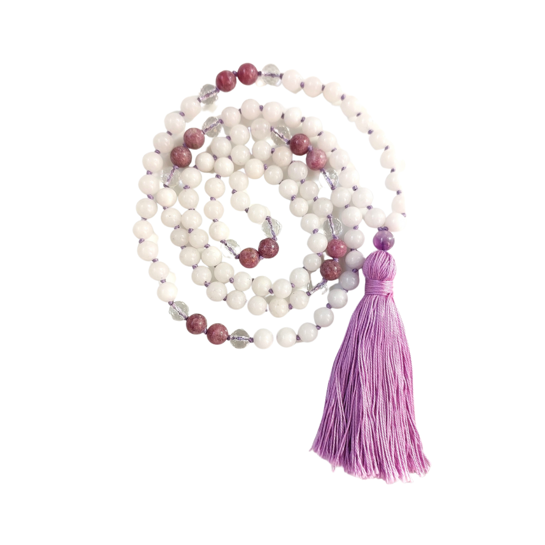 SparrowLarkBeads - Mala necklace 108 beads, 8mm bead size-5