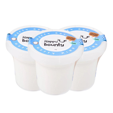 Happy Bounty - Plain Coconut Yoghurt, 450g (Bundle of 3)