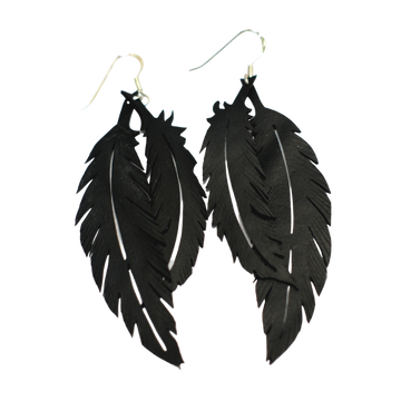 Purnama - Feathery Leaf Earrings
