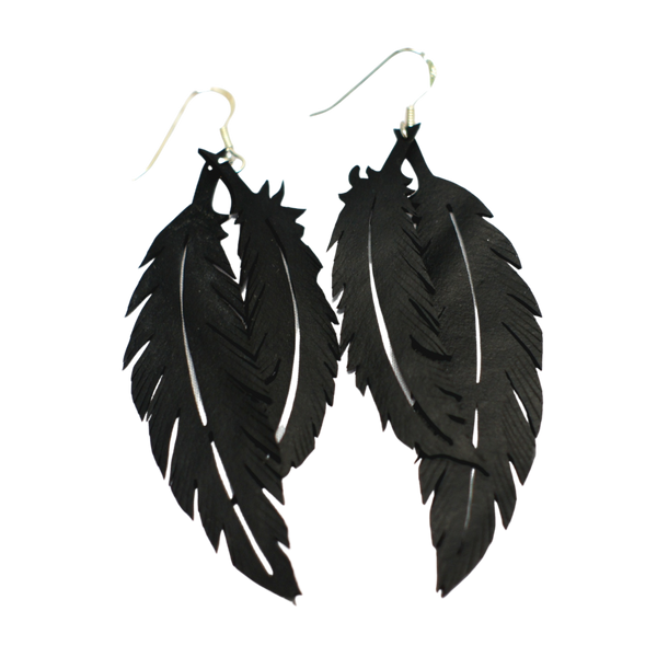 Purnama - Feathery Leaf Earrings