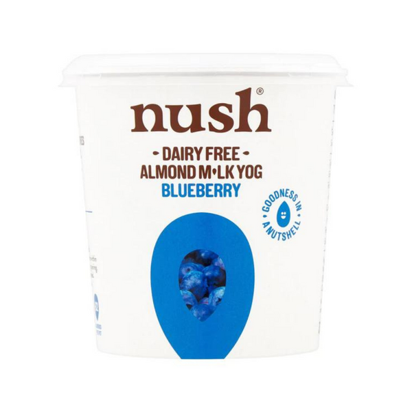 Nush Yoghurt - Vegan Blueberry Almond Milk Dairy Free Yoghurt - 350g - Everyday Vegan Grocer