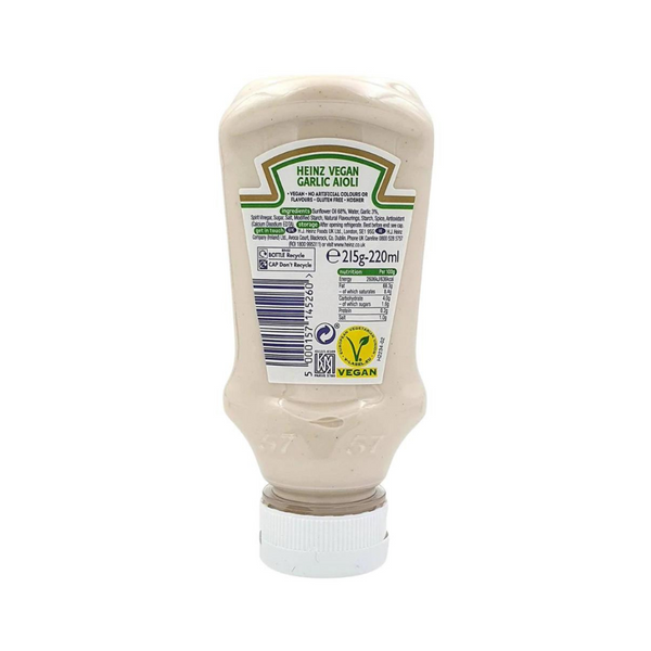 Heinz - Vegan Seriously Good Garlic Aioli Mayonnaise, 220 ml - Everyday Vegan Grocer