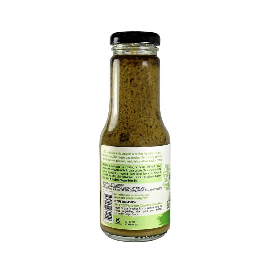 Mekhala Organic Coriander Ginger Sauce/Dressing/Dip 250ml - Everyday Vegan Grocer