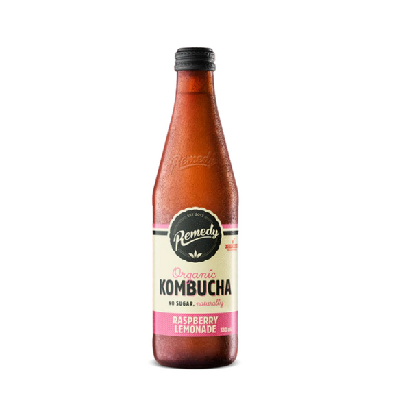 Remedy - Organic Kombucha Raspberry Lemonade 330ml - Everyday Vegan Grocer