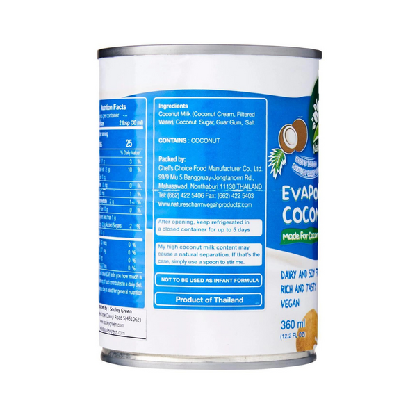 Nature's Charm - Evaporated Coconut Milk 360mL - Everyday Vegan Grocer