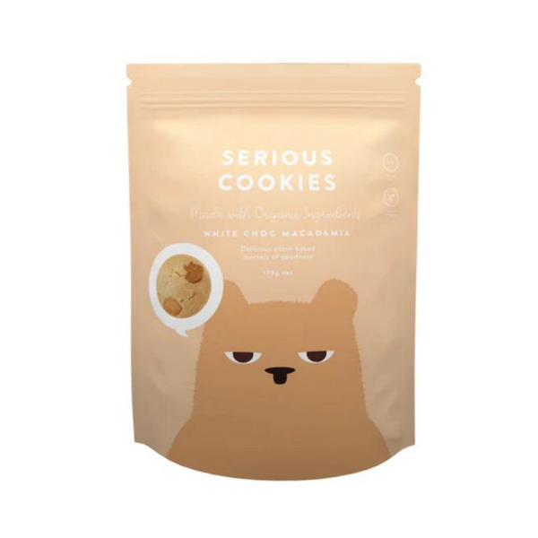 Serious Food Company - White Choc Macadamia Cookies, 170g - Everyday Vegan Grocer