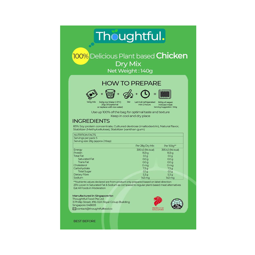 Thoughtful - Plant Based Chicken, 140g - Everyday Vegan Grocer