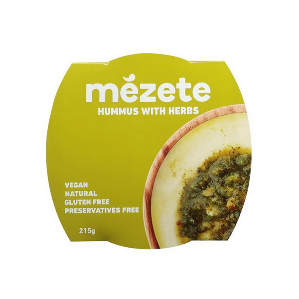 Mezete - Hummus with Herbs 215g - Everyday Vegan Grocer
