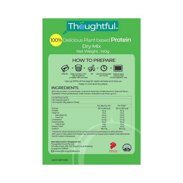 Thoughtful - Plant Based Protein, 140g - Everyday Vegan Grocer