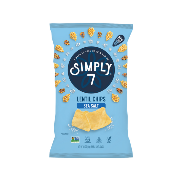 Simply 7 - Lentil Chips - Sea Salt, 113g - Everyday Vegan Grocer