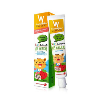 Pearlie White - All Natural Enamel Safe Kids’ Strawberry Toothpaste (Flouride Free) 45g
