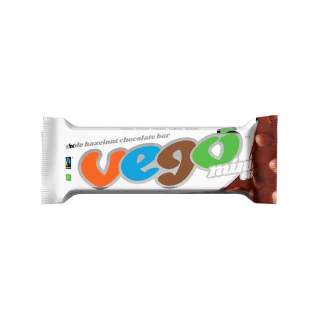 Vego - Organic Whole Hazelnut Chocolate Bar Mini 65g - Everyday Vegan Grocer