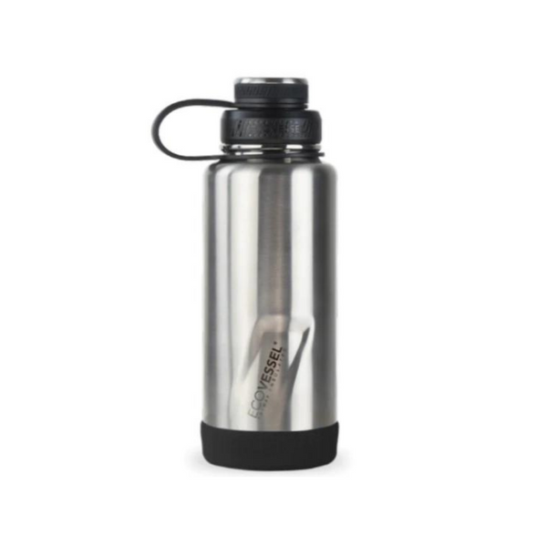 Eco Vessel Boulder Trimax 32 oz Silver Express - Everyday Vegan Grocer