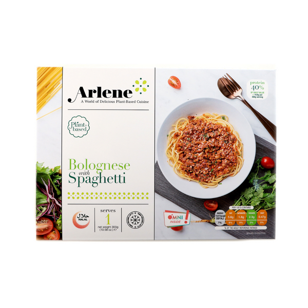 Arlene - Frozen Bolognese with Spaghetti (300g/Pkt) - Everyday Vegan Grocer