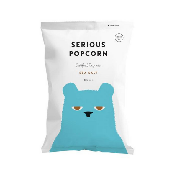 Serious Food Popcorn - Sea Salt, 70g - Everyday Vegan Grocer