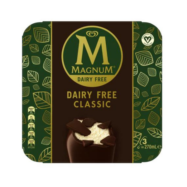 Magnum - Dairy Free Classic Multipack Ice Cream (3 x 90ml bars) - Everyday Vegan Grocer