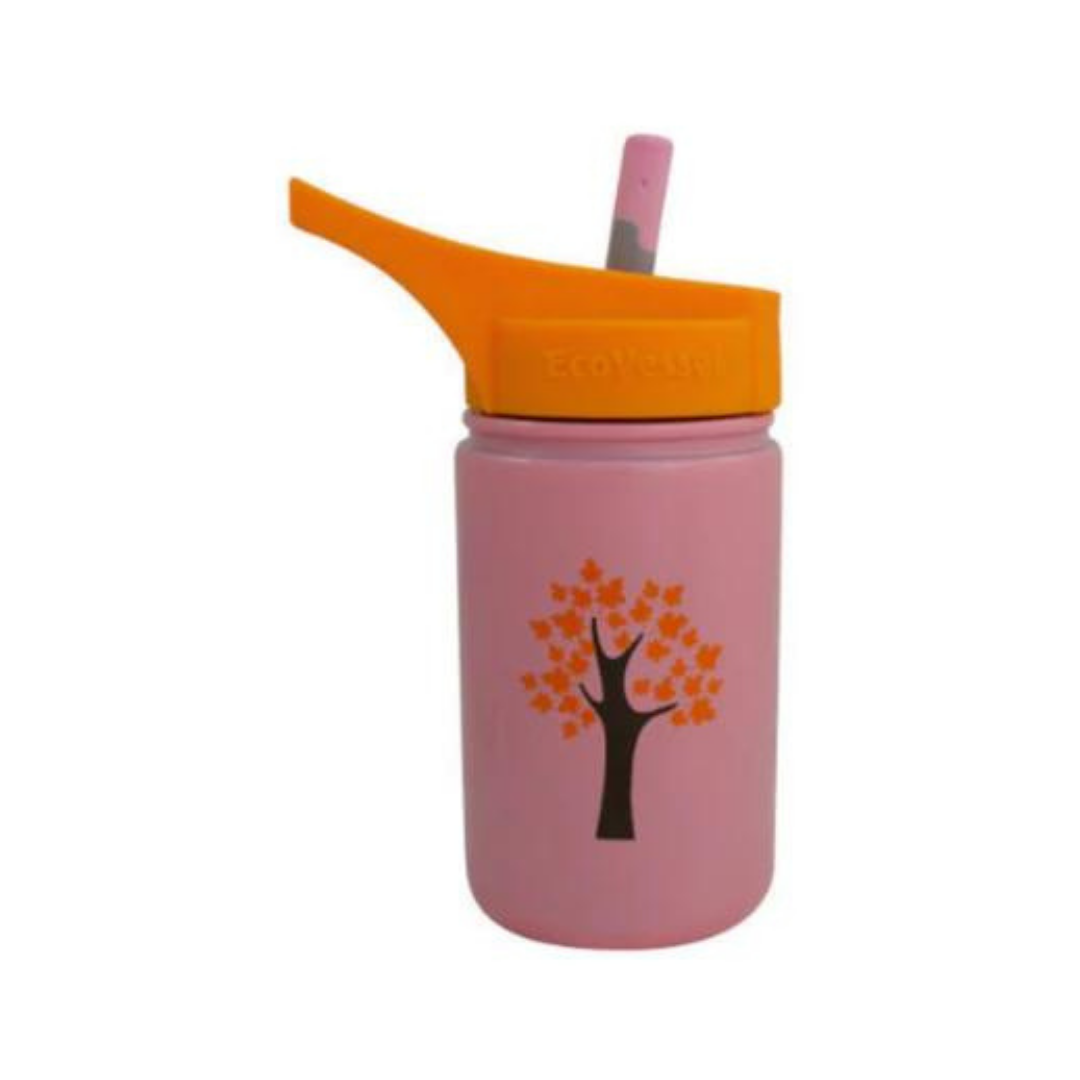 Eco Vessel Scout Kids Single Wall 13 oz. Pink with Tree - Everyday Vegan Grocer