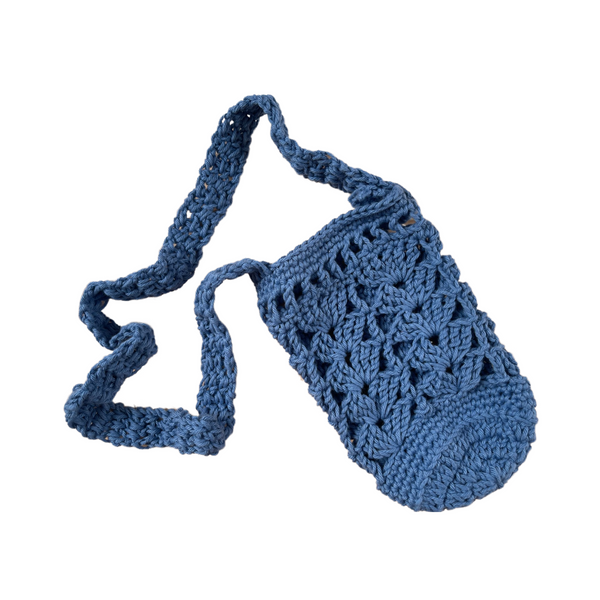 Stitches and Tweed - Crochet Bottle Carrier - Everyday Vegan Grocer
