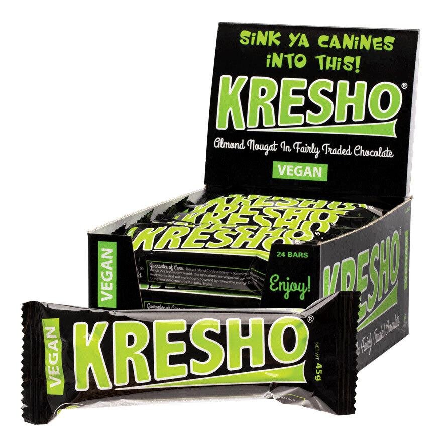 Kresho - Almond Nougat Chocolate Bar (Vegan Snickers) 45g - Everyday Vegan Grocer
